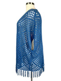 Lane Bryant Size 26/28 Blue Crochet Topper NWT