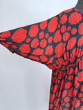 Wray Size 5XL (30W) Black & Red Floral Dress NWT