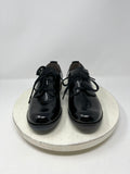 Josef Seibel Size 8/8.5 (39) Black Crinkle Patent Oxfords
