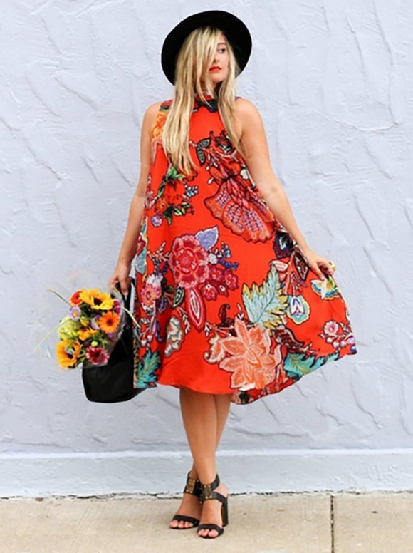 Maeve by A+ Anthropologie Size XL Orange Multi Floral Dress NWT