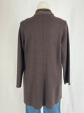 Eileen Fisher Size 1X (18) Brown Wool & Suede Jacket