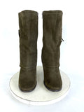 Kensie Size 10 Olive Green Layered Suede Boots