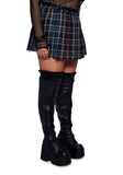 Current Mood Size L Green Tartan Plaid Mini Skirt NWOT