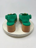 Charlotte Stone Size 9 Green Sandals w/ Tote Bag NIB