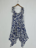 Alexis x Target Size 3X (24) White & Blue Abstract Dress