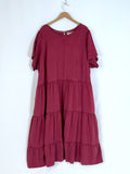 Tradlands Size 3X (22/24) Red Tiered Dress