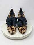 Stuart Weitzman Size 10 Black & Brown Animal Print Heels