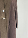 Eileen Fisher Size 1X (18) Brown Wool & Suede Jacket