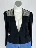Vintage St. John Size 12/14 (10) Black Lace Sweater