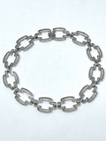Vintage Silver Abstract Chain-Link Necklace