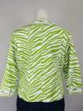 Berek Size XL Lime Green & White Zebra Jacket