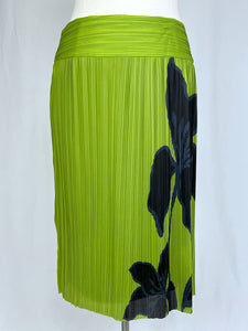 eloquii Size 18 Lime Green & Navy Large Floral Skirt