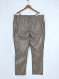 Abercrombie & Fitch Size 22R Taupe Faux Leather Pants