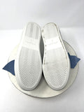 J/Slides Size 10 Dusty Blue Suede Bow Sneakers NIB