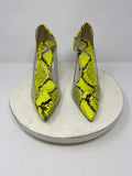 Vince Camuto Size 8 Neon Yellow Python Heels