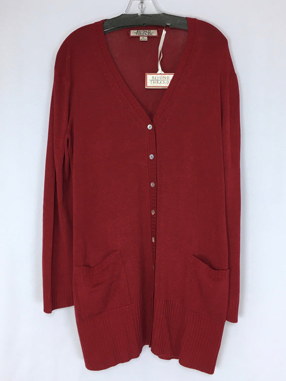 Beyond Threads Size XL (16) Red Knit Sweater NWT