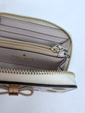 Kate Spade Ivory & Rose Gold Leather Polka Dot Wallet NWOT