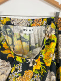 Wray Size 3X (22/24) Black Multi Artichoke Floral Pants