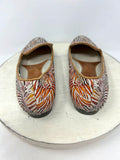Icon Size 7.5 Brown & Cream Zebra Shoes