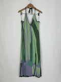 House of Sunny Size 12 Green & Lavender Abstract Dress NWT