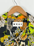 Wray Size 4X (24/26) Black Multi Artichoke Floral Shirt