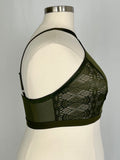 Torrid Size 2X Olive Green Geometric Bra