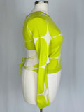 Find Me Now Size L (18/20) Lime Green '60s Print Sweater NWT