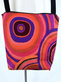 Black & Peach Multi-Color Circles Shoulder Purse