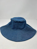 Samantha Pleet Size L Blue Cotton Sun Hat NWT