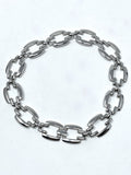 Vintage Silver Abstract Chain-Link Necklace