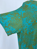 The Kit. Size 3X (24) Turquoise & Lime Abstract Animal Dress