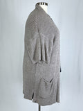 Barefoot Dreams Size Open Gray Knit Cardigan NWT