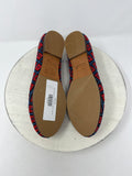 Darzah Size 9 Red & Blue Square Plaid Knit Flats NWOB