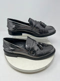 Coach Size 11 Pewter Patent Tassel Loafers