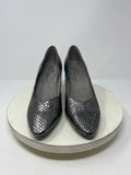 Naturalizer Size 9.5 Pewter & Black Reptile Embosed Pumps NWOB