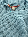 Beyond Threads Size S/M Open Size Aqua Textured Shawl Cardigan