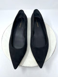 Good American Size 13 Black Suede Flats