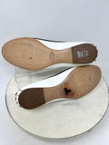 Tods Size EU 38/ US8 White & Black Penny Loafers