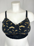 Torrid Size 2x (18/20) Black & Gold Bats Bralette