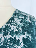 J Jason Wu Size 4X (26/28) Gray & Teal Floral Dress