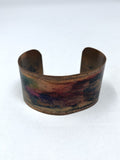 Copper Multi-Color Abstract Painted Cuff Bracelet