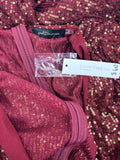 Goodtime USA Size 22W Burgundy & Gold Sequined Jumpsuit NWT