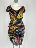 Julie Dillon Size 16W Black Multi Brush strokes Dress
