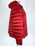 Lane Bryant Size 22/24 Red Quilted Hooded Coat NWOT