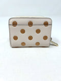 Kate Spade Ivory & Rose Gold Polka Dot Zip-Around Wallet NWOT