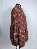 Vintage Says Who Size 5 (30W) Brown & Beige Batik Shirt Jacket Set