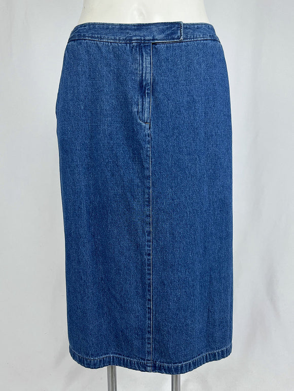 Vintage Crazy Horse Size 14/16  Blue Denim Skirt