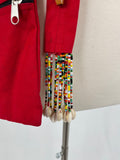 Red Multi Beaded African Handmade Purse