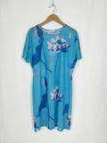 miaou Size 4X (22) Aqua Floral Dress NWT