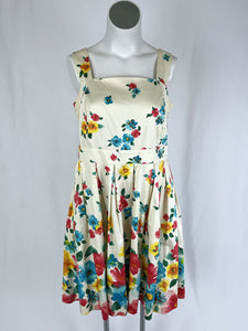 Jessica London Size 16 Cream Multi Floral Dress